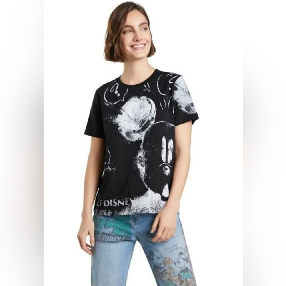 DESIGUAL 100% COTTON MICKEY MOUSE T-SHIRT - Picture 12 of 12